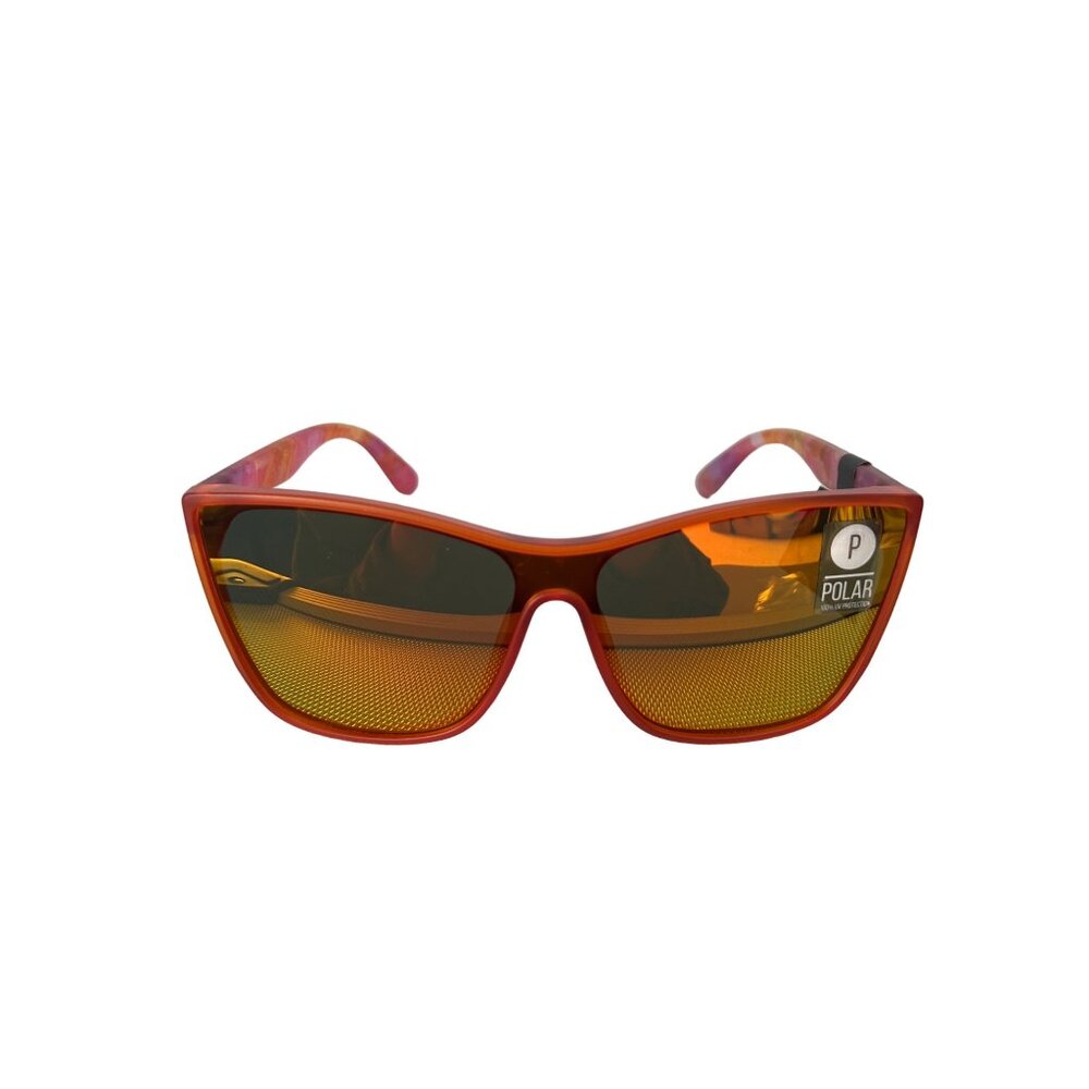 Kreedom Polarized Sunglasses UV Protection Orange Pink Gradient Frame Modern NEW